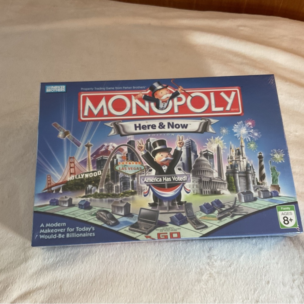 Monopoly Here & Now Board Game by Hasbro - Blue Edition